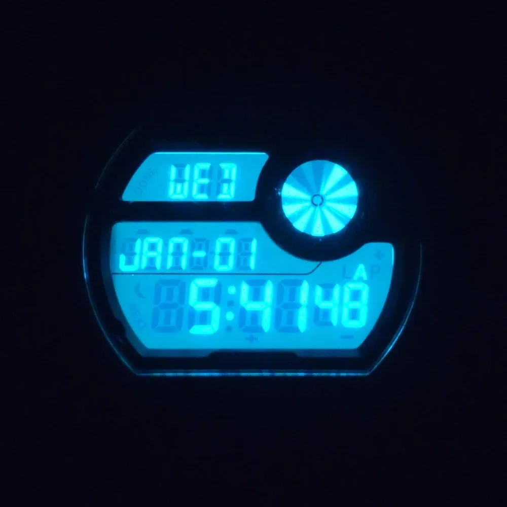 Vintage 2000 Timex Expedition Indiglo Shock‎ Y2K 42mm Mens Quartz Digital Watch